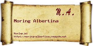 Moring Albertina névjegykártya